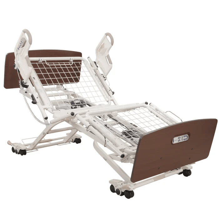 Joerns Ultracare XT Hospital Bed Raised Head And Knee Section Classical Panel MillWork Cherry