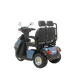 AFIKIM Blue Afiscooter S3 Dual Seat Outdoor Mobility Scooter Rear Side View