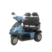 AFIKIM Blue Afiscooter S3 Dual Seat Outdoor Mobility Scooter Side Angle View