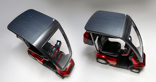AFIKIM Afiscooter S4 Mobility Scooter With Solar Canopy Top View