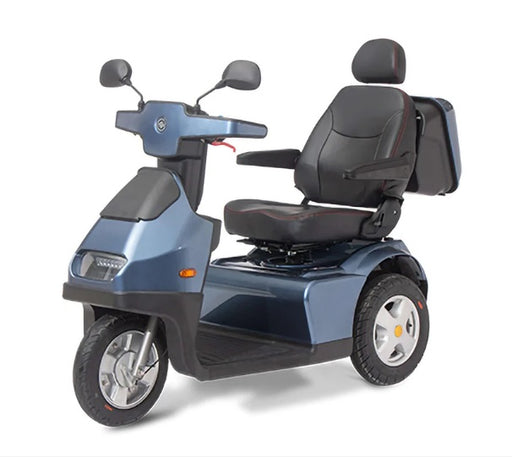 AFIKIM Blue Afiscooter S3 Mobility Scooter With Rear Lock Box