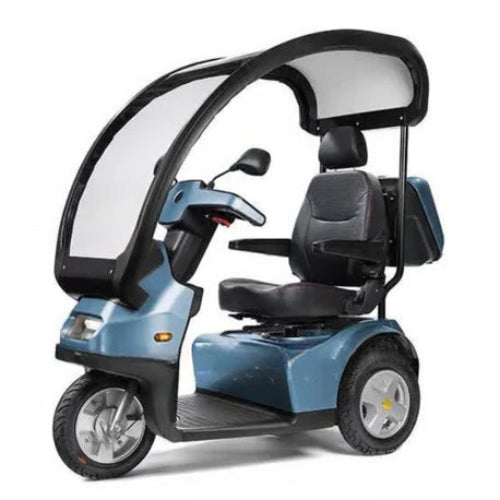 AFIKIM Blue Afiscooter S3 Touring Mobility Scooter With Rear Lock Box