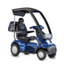 AFIKIM Blue Afiscooter S4 Touring Mobility Scooter With Solar Canopy And Rear Lock Box View