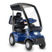 AFIKIM Blue Afiscooter S4 Touring Mobility Scooter With Solar Canopy And Rear Lock Box View