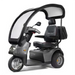 AFIKIM Dark Gray Afiscooter S3 Touring AT Mobility Scooter With Rear Wide Golf Tire Wheels And Rear Lock Box