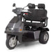 AFIKIM Dark Grey Afiscooter S3 Dual Seat Outdoor Mobility Scooter Side Angle View
