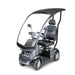 AFIKIM Gray Afiscooter C4 Standard Mobility Scooter With Canopy In Front Side View