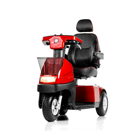 AFIKIM Red Afiscooter C3 Mobility Scooter Side View