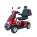 AFIKIM Red Afiscooter C4 Mobility Scooter In Side Angle View