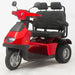 AFIKIM Red Afiscooter S3 Dual Seat Outdoor Mobility Scooter Side Angle View