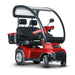 AFIKIM Red Afiscooter S4 Touring Dou Mobility Scooter With Back Box View