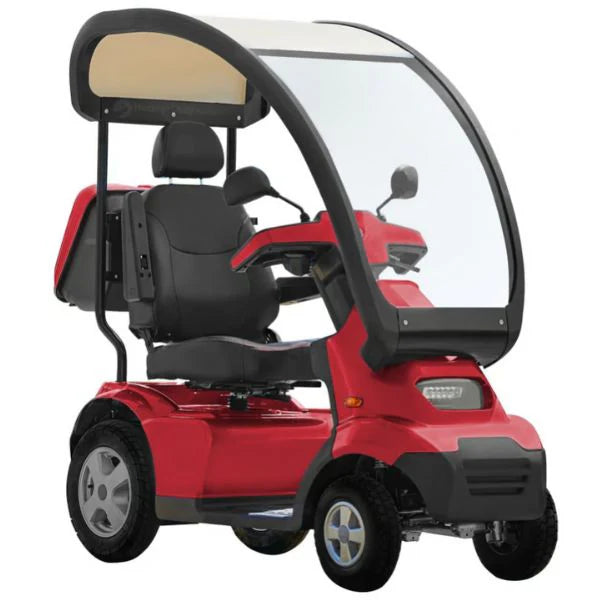 AFIKIM Red Afiscooter S4 Touring Mobility Scooter With Rear Lock Box