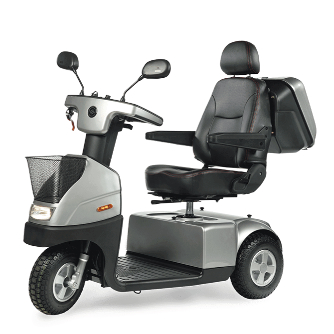 AFIKIM Silver Afiscooter C3 Mobility Scooter Side View