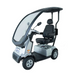 AFIKIM Silver Afiscooter C4 Mobility Scooter With Canopy Side Angle View