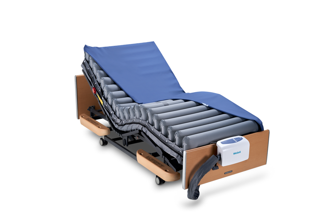 APEX Medical Wellell Domus Auto G2 Alternating Pressure Mattress System In Hydraulic Bed Frame View