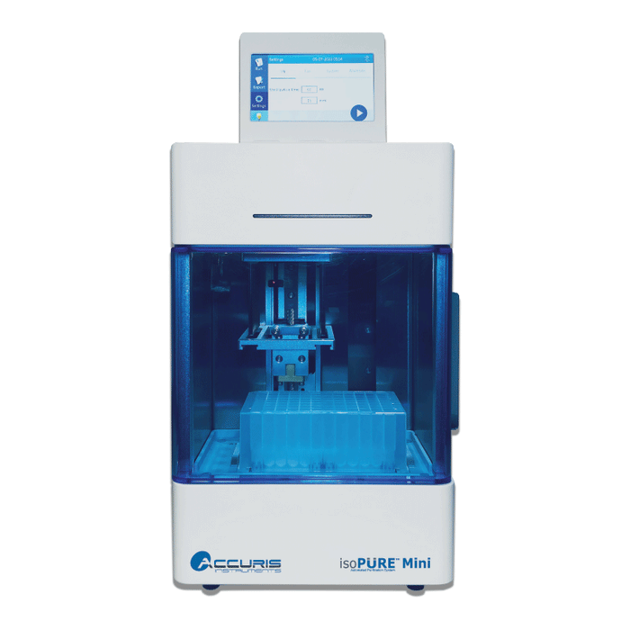 Accuris IsoPure Mini Automated Purification System With Touchscreen on Top Front View