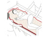 Transfer Sheet Human Care Alpha Turning Sheet with Hidden Handgrips Breathable Soft Care Solution for Sensitive Clients