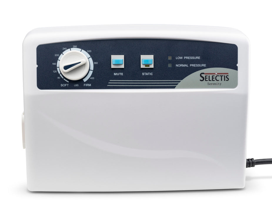 Emerald Alternating Pressure Low Air Loss Mattress System Pump with Adjustable Pressure Dial and Indicator Lights