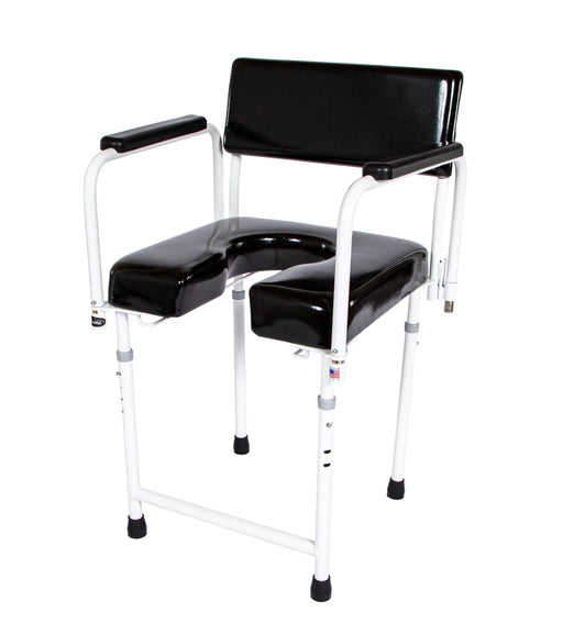 Altimate Medical ActiveAid 202 Rehab Shower Commode Chair With Armrests, Backrest, And Integrated Transfer Bench For Safe Bathing And Toileting Support