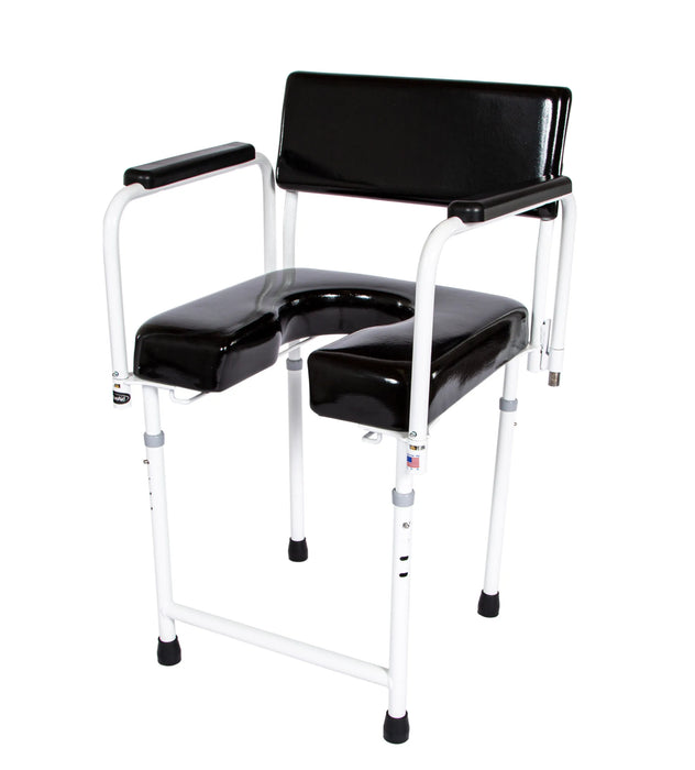 Altimate Medical ActiveAid 202 Rehab Shower Commode Chair With Armrests, Backrest, And Integrated Transfer Bench For Safe Bathing And Toileting Support