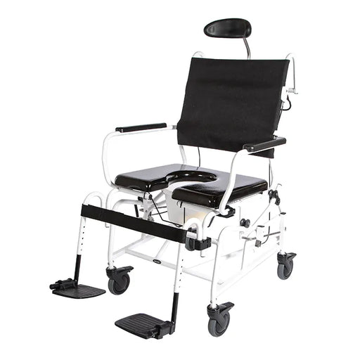 Altimate Medical ActiveAid 285 Tilt-In-Space Rehab Shower Commode Chair With Adjustable Footrest For Safe Assisted Bathing And Mobility
