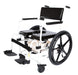 Altimate Medical ActiveAid 600 rehab shower commode chair with pan and footrests, shown from a front-side angle.