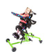 Altimate Medical EasyStand Bantam Extra Small Green In Use Front Side View For Assisted Standing