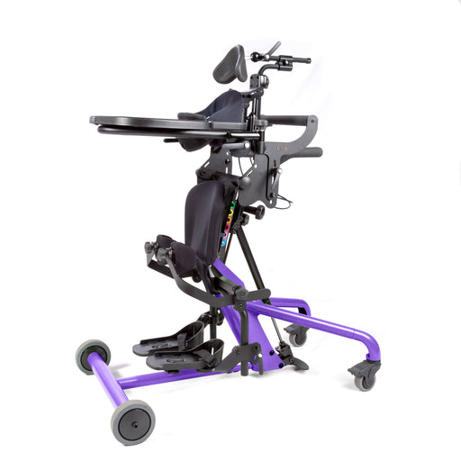 Altimate Medical EasyStand Bantam Extra Small Purple Front Side View Pediatric Stander