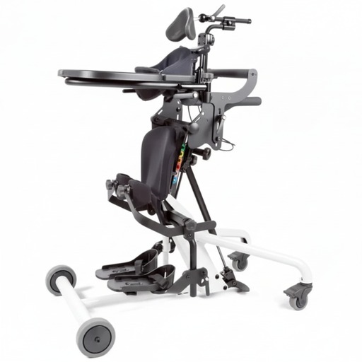 Altimate Medical EasyStand Bantam Extra Small White Front Side View Pediatric Stander