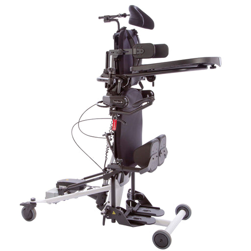 Black Altimate Medical EasyStand Bantam Medium White Stander In Supine Ready Standing Position 
