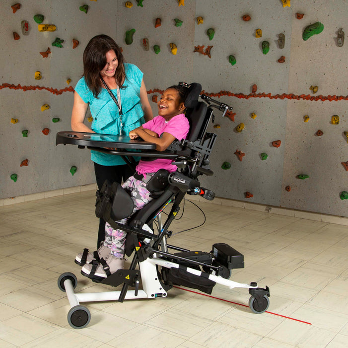Altimate Medical EasyStand Bantam Medium White Supine Ready Stander User Partially Standing Position During Indoor Activity