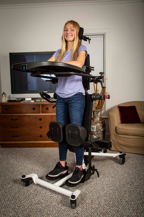 Altimate Medical EasyStand Bantam Medium Standing Position User Supine Ready Model Front Side View