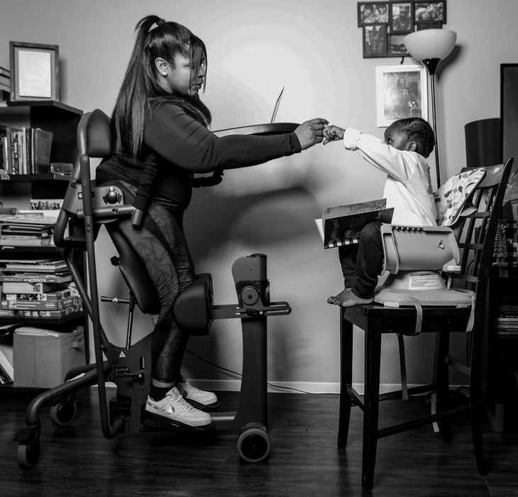 Altimate Medical EasyStand Evolv Large Upright Position User Teaching Brother Inclusive Social Activity Standing Aid