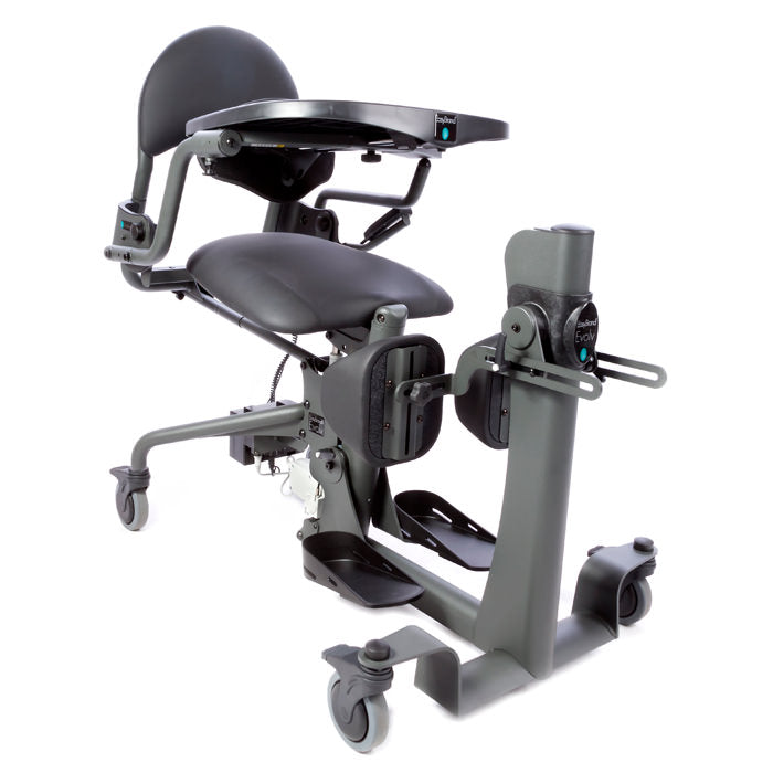 Altimate Medical EasyStand Evolv XT Standing Frame With Shadow Tray In Seated Position Front View