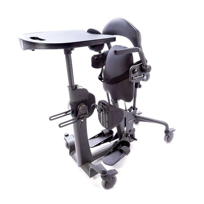 Altimate Medical EasyStand Evolv XT Standing Frame In Upright Position With Shadow Tray Left Front Side View