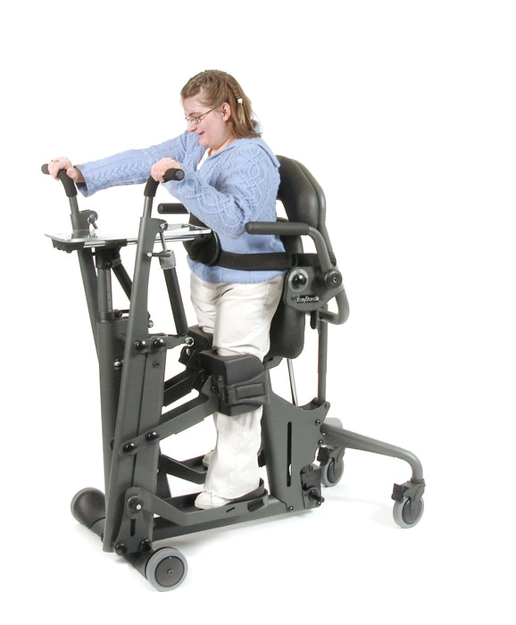 Altimate Medical EasyStand Glider Medium In Upright Position Supporting User Front Side View