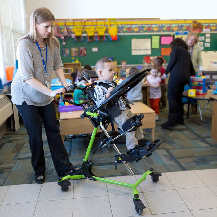 Altimate Medical Zing MPS Size 1 Pediatric Multi-Position Standing Frame Supine to Prone with Independent Leg Abduction Fits Children Up to 44", 70 lbs at a Daycare Center