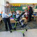 Altimate Medical Zing MPS Size 1 Pediatric Multi-Position Standing Frame Supine to Prone with Independent Leg Abduction Fits Children Up to 44", 70 lbs at a Daycare Center
