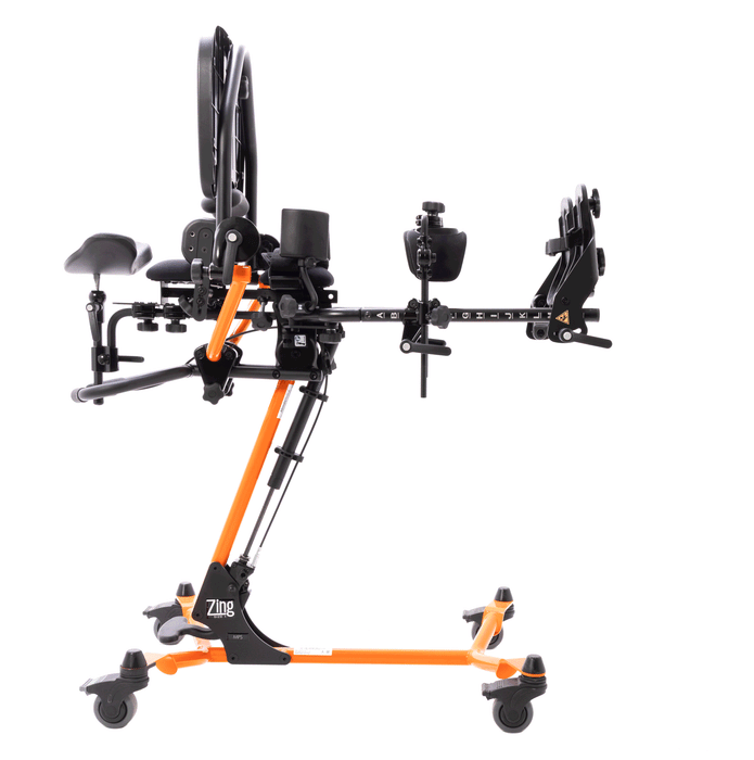 Altimate Medical Zing MPS Size 1 Pediatric Multi-Position Standing Frame Supine to Prone with Independent Leg Abduction Fits Children Up to 44", 70 lbs Orange Base Frame
