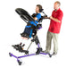 Altimate Medical Zing MPS Size 2 Multi-Position Stander Adjustable Supine-to-Prone Standing Frame for Children 32″–60″ with Dual-Direction Pivot and Independent Leg Abduction with Adult Helping the Kid