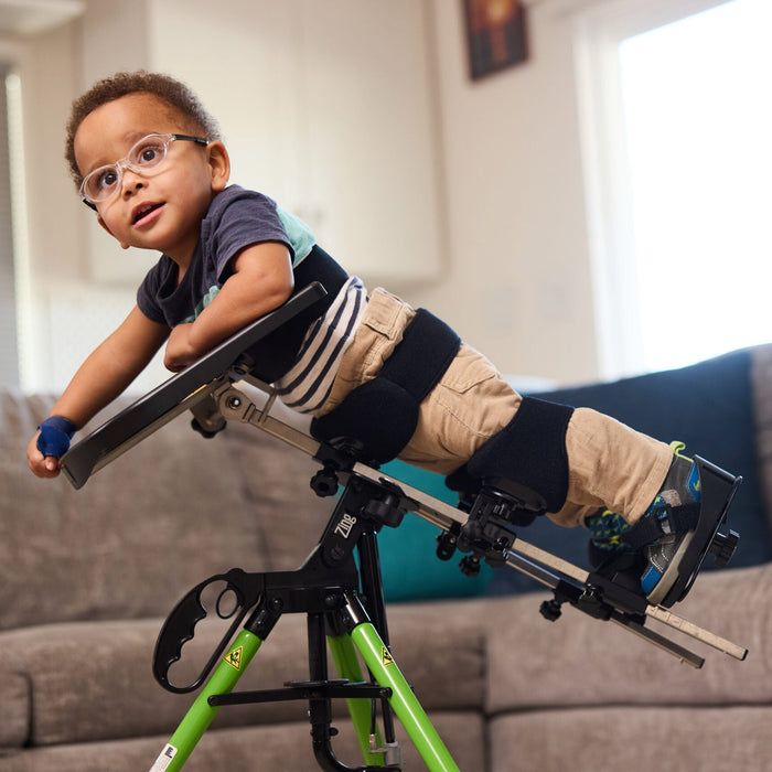 Altimate Medical Zing Portable Early-Intervention Pediatric Stander Lightweight, Foldable Standing Support for Infants and Young Children Side View Frame