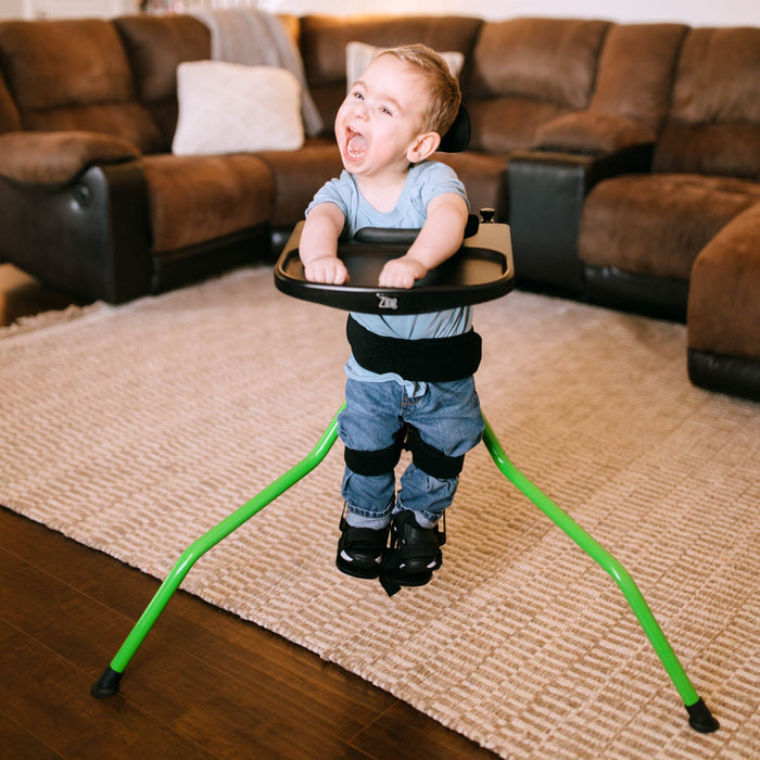 Altimate Medical Zing Portable Early-Intervention Pediatric Stander Lightweight, Foldable Standing Support for Infants and Young Children with Black Tray