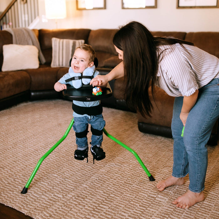 Altimate Medical Zing Portable Early-Intervention Pediatric Stander Lightweight, Foldable Standing Support for Infants and Young Children Inside the Living Room with an Adult