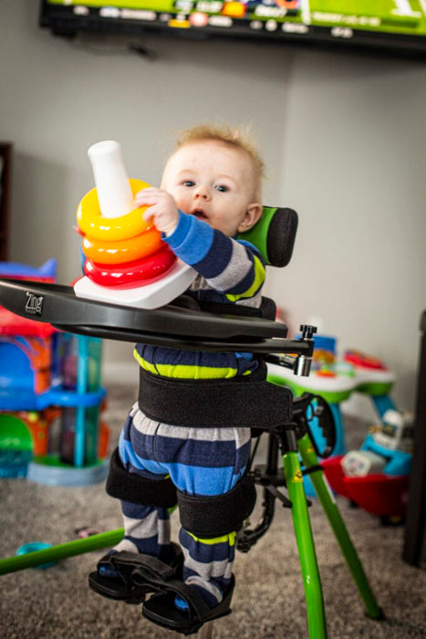 Altimate Medical Zing Portable Early-Intervention Pediatric Stander Lightweight, Foldable Standing Support for Infants and Young Children Infant Using the Frame