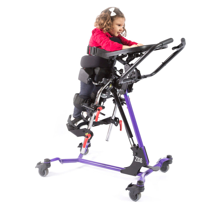 Altimate Medical Zing Prone Size 1 Pediatric Prone Stander Adjustable Positioning for Safe, Supported Standing Color Purple