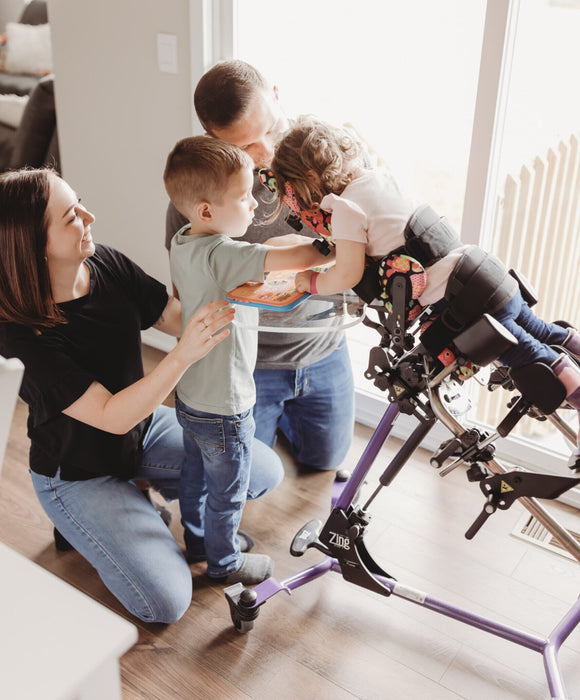 Altimate Medical Zing Prone Size 1 Pediatric Prone Stander Adjustable Positioning for Safe, Supported Standing Back Side Profile