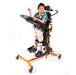 Altimate Medical Zing Supine Size 2 Standing Frame with Independent Leg Abduction and Gas Spring Lift for 32–60″ Users Side View with Tray