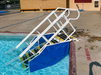Aquatrek2 ADA Compliant Pool Access Steps With Sturdy Handrails And Non Slip Walking Surface Side Angle