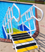 Side View Of Aquatrek2 ADA Pool Steps With Durable Construction And Slip Resistant Steps For Aquatic Accessibility
