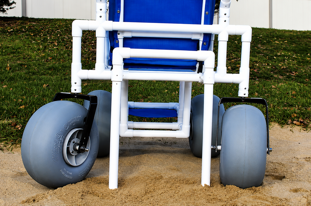 Aquatrek2 Beach and Trail Wheelchair 350lbs Capacity and Trail Wheelchair for Sand Grass and All Terrain Use Back Adjustable Break Bars Image 
